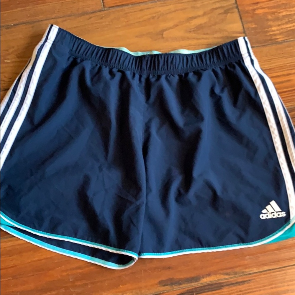 Adidas navy athletic shorts large